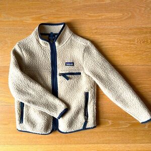 Patagonia Kids Retro Pile Fleece, Natural color Size XS 5-6